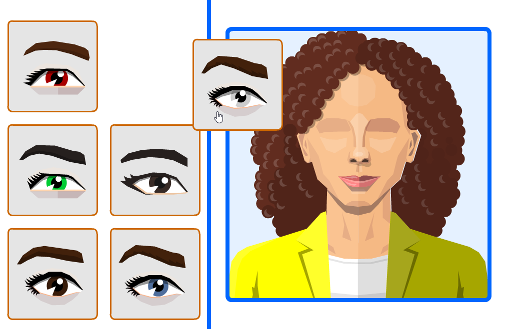 jeu éducatif dans lequel on reconstitue des portraits robots