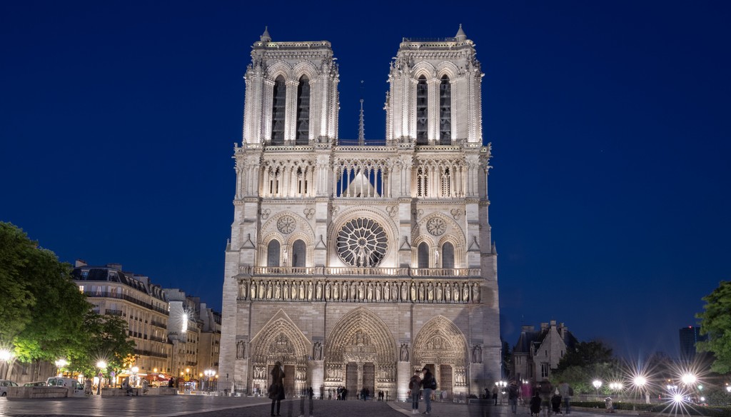 photo de la face avant de notre dame de Paris